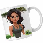Casa si Gradina - Bucatarie si vesela - Cani si pahare - Cani si cesti - Cana Tomb Raider Aventuri Lara Croft Militar Camuflaj CoolTrend, alba, 330ml - Infinity.ro