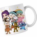 Casa si Gradina - Bucatarie si vesela - Cani si pahare - Cani si cesti - Cana Hilda Huntrix Saja Boys K-pop, alba, 330ml - Infinity.ro