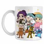 Casa si Gradina - Bucatarie si vesela - Cani si pahare - Cani si cesti - Cana Hilda Huntrix Saja Boys K-pop, alba, 330ml - Infinity.ro