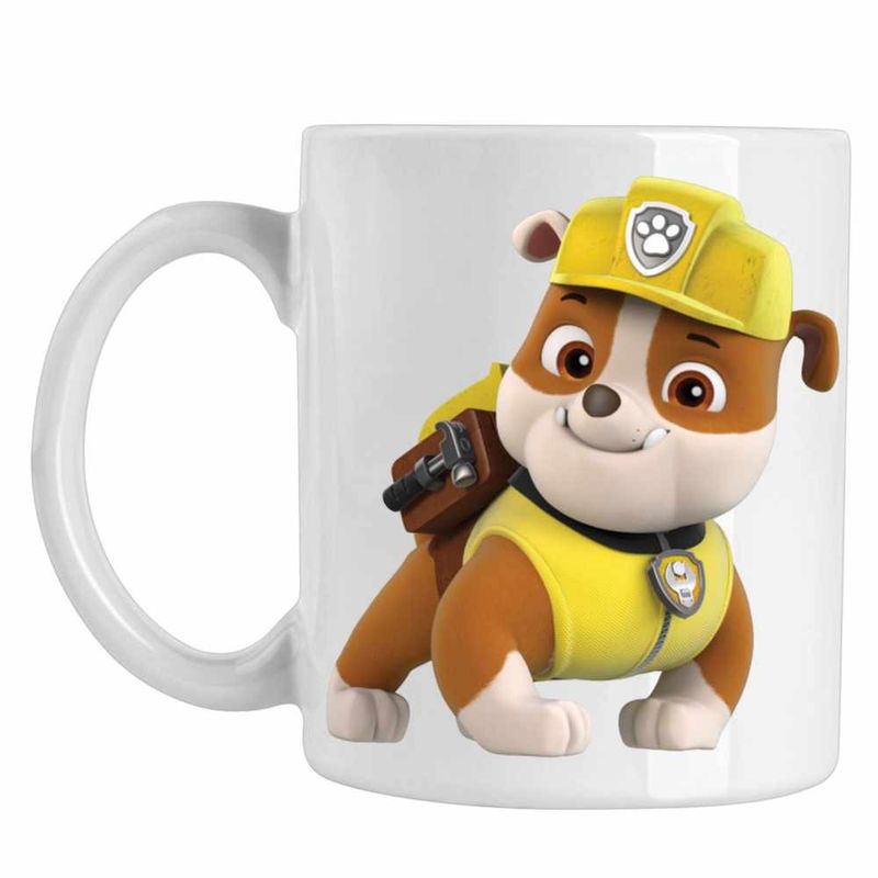 Casa si Gradina - Bucatarie si vesela - Cani si pahare - Cani si cesti - Cana Paw Patrol Rubble Patrula Catelusilor Mecanic, CoolTrend, alba, 330ml - Infinity.ro