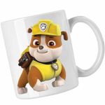 Casa si Gradina - Bucatarie si vesela - Cani si pahare - Cani si cesti - Cana Paw Patrol Rubble Patrula Catelusilor Mecanic, CoolTrend, alba, 330ml - Infinity.ro