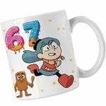 Casa si Gradina - Bucatarie si vesela - Cani si pahare - Cani si cesti - Cana Hilda Six Seven 67 Sase Sapte, alba, 330ml - Infinity.ro
