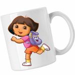 Casa si Gradina - Bucatarie si vesela - Cani si pahare - Cani si cesti - Cana Dora Exploratoarea Ghiozdan Harta Explorer, CoolTrend, alba, 330ml - Infinity.ro