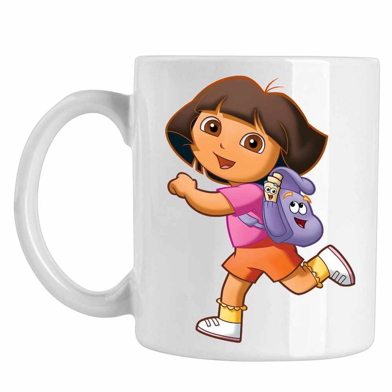 Casa si Gradina - Bucatarie si vesela - Cani si pahare - Cani si cesti - Cana Dora Exploratoarea Ghiozdan Harta Explorer, CoolTrend, alba, 330ml - Infinity.ro