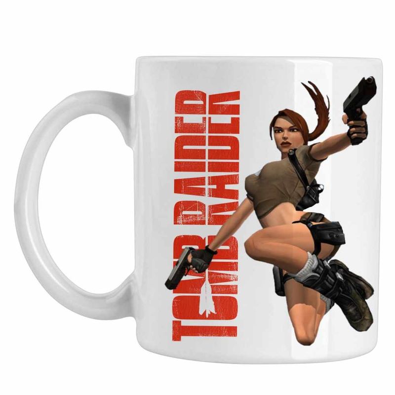 Casa si Gradina - Bucatarie si vesela - Cani si pahare - Cani si cesti - Cana Tomb Raider Misiune Imposibila Lara Croft Airsoft CoolTrend, alba, 330ml - Infinity.ro