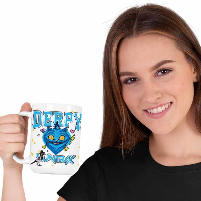Casa si Gradina - Bucatarie si vesela - Cani si pahare - Cani si cesti - Cana Huntrix Derpy Pisica Kpop Demon Hunters CoolTrend, alba, 330ml - Infinity.ro