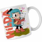 Casa si Gradina - Bucatarie si vesela - Cani si pahare - Cani si cesti - Cana Hilda Twig Hug White Fox Valentines Day, alba, 330ml - Infinity.ro
