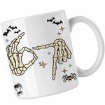 Casa si Gradina - Bucatarie si vesela - Cani si pahare - Cani si cesti - Cana Six Seven Schelet Maini 67 Meme CoolTrend, alba, 330ml - Infinity.ro