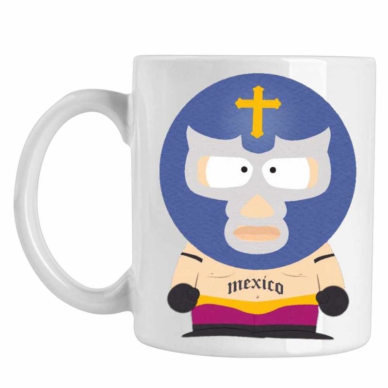 Casa si Gradina - Bucatarie si vesela - Cani si pahare - Cani si cesti - Cana South Park Kenny Wrestler Mexico, CoolTrend, alba, 330ml - Infinity.ro