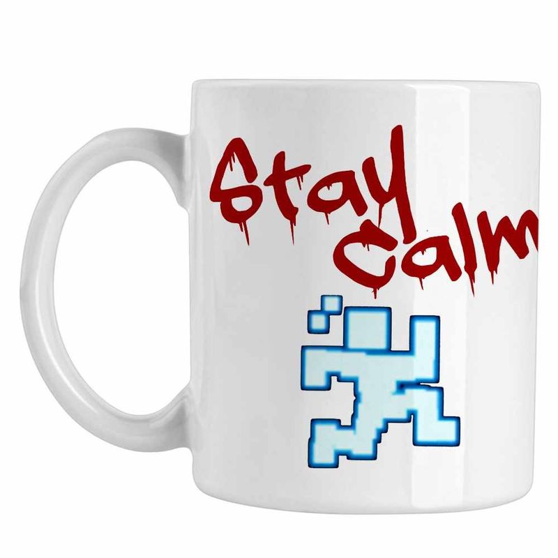 Casa si Gradina - Bucatarie si vesela - Cani si pahare - Cani si cesti - Cana Fnaf Stay Calm Run Five Nights at Freddy Horror Halloween CoolTrend, alba, 330ml - Infinity.ro