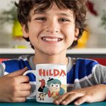 Casa si Gradina - Bucatarie si vesela - Cani si pahare - Cani si cesti - Cana Hilda Copilarie Netflix, alba, 330ml - Infinity.ro