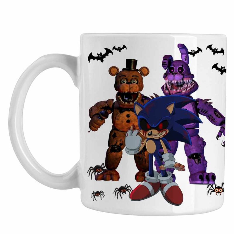 Casa si Gradina - Bucatarie si vesela - Cani si pahare - Cani si cesti - Cana Fnaf Sonic Five Nights at Freddy Horror Halloween CoolTrend, alba, 330ml - Infinity.ro