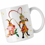 Casa si Gradina - Bucatarie si vesela - Cani si pahare - Cani si cesti - Cana Sun Wukong King Monkey Antic, alba, 330ml - Infinity.ro