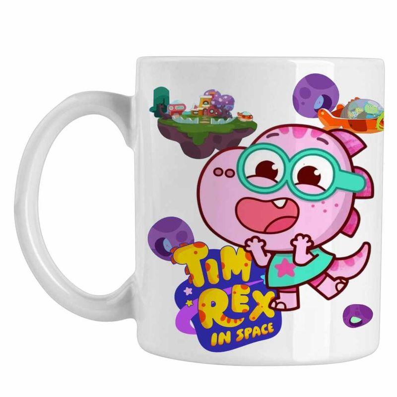 Casa si Gradina - Bucatarie si vesela - Cani si pahare - Cani si cesti - Cana Tim Rex Tia Spatiu Dinozauri Exploratori, CoolTrend, alba, 330ml - Infinity.ro