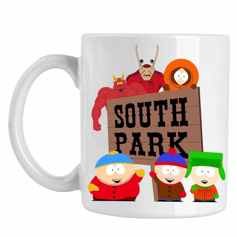 Casa si Gradina - Bucatarie si vesela - Cani si pahare - Cani si cesti - Cana South Park Aventuri Urbane, CoolTrend, alba, 330ml - Infinity.ro