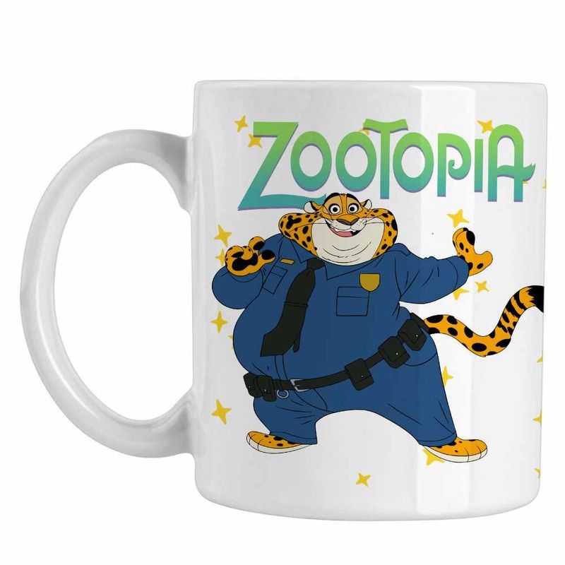 Casa si Gradina - Bucatarie si vesela - Cani si pahare - Cani si cesti - Cana Zootopia Ofiter Gheruta Clawhauser Ghepard Politist Politie CoolTrend, alba, 330ml - Infinity.ro