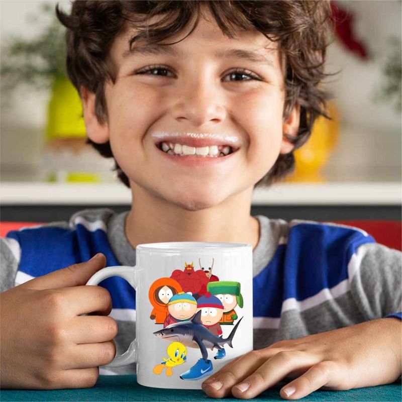 Casa si Gradina - Bucatarie si vesela - Cani si pahare - Cani si cesti - Cana South Park Tweety Tralalero Tralala Brainrot Diavol Brainrot Italian, CoolTrend, alba, 330ml - Infinity.ro