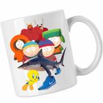 Casa si Gradina - Bucatarie si vesela - Cani si pahare - Cani si cesti - Cana South Park Tweety Tralalero Tralala Brainrot Diavol Brainrot Italian, CoolTrend, alba, 330ml - Infinity.ro