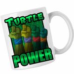Casa si Gradina - Bucatarie si vesela - Cani si pahare - Cani si cesti - Cana Testoasele Ninja Turtle Power, CoolTrend, alba, 330ml - Infinity.ro