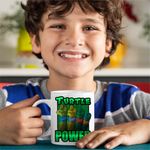 Casa si Gradina - Bucatarie si vesela - Cani si pahare - Cani si cesti - Cana Testoasele Ninja Turtle Power, CoolTrend, alba, 330ml - Infinity.ro