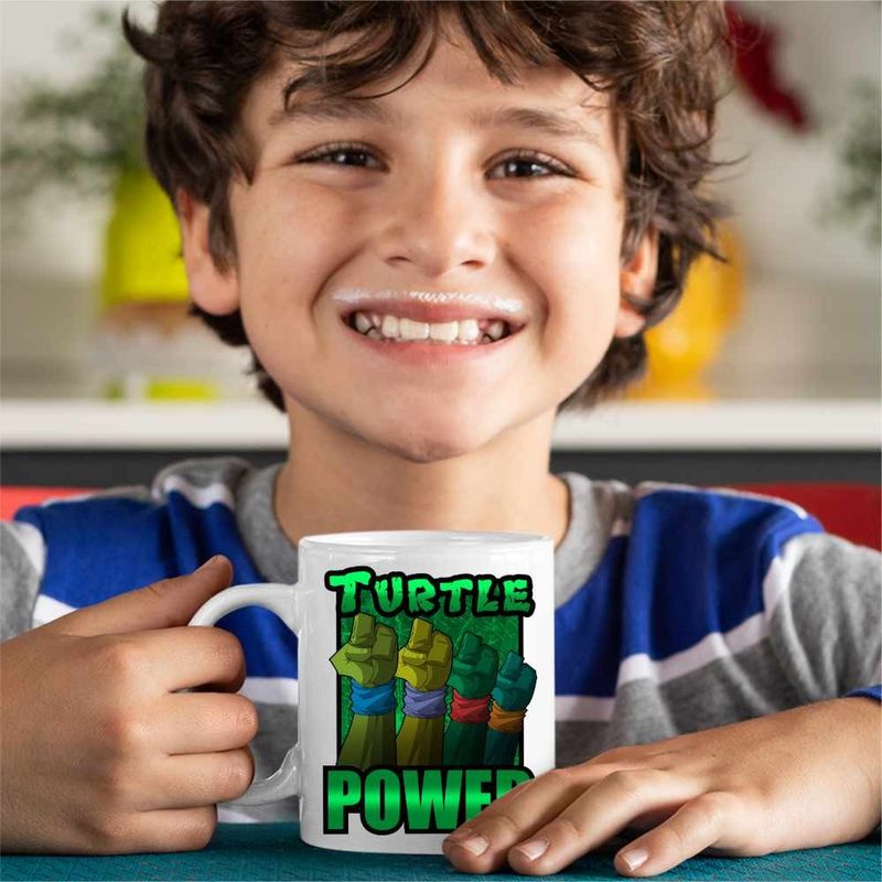 Casa si Gradina - Bucatarie si vesela - Cani si pahare - Cani si cesti - Cana Testoasele Ninja Turtle Power, CoolTrend, alba, 330ml - Infinity.ro