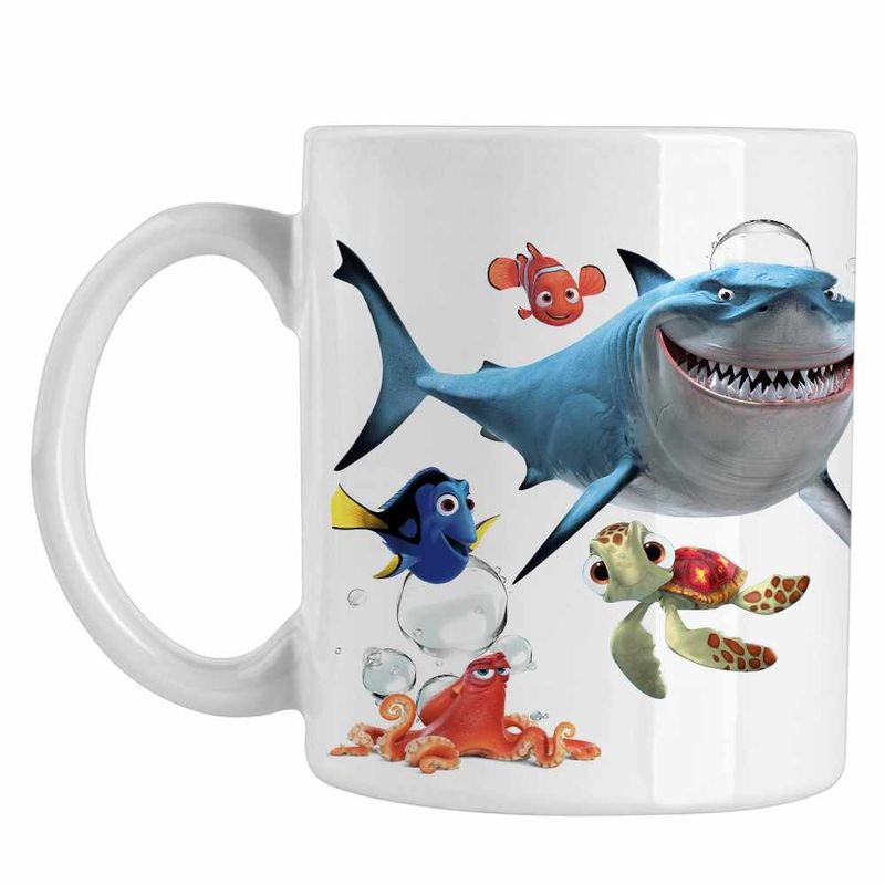 Casa si Gradina - Bucatarie si vesela - Cani si pahare - Cani si cesti - Cana Finding Nemo Rechin Bruce Marlin Testoasa Ocean CoolTrend, alba, 330ml - Infinity.ro