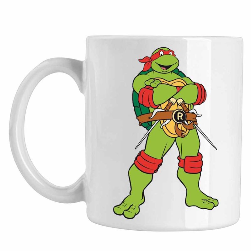 Casa si Gradina - Bucatarie si vesela - Cani si pahare - Cani si cesti - Cana Testoasele Ninja Rafael Raphael Rafaelo Cutite, CoolTrend, alba, 330ml - Infinity.ro