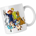 Casa si Gradina - Bucatarie si vesela - Cani si pahare - Cani si cesti - Cana Paddington Scooby Doo Bugs Bunny Bingo Bluey Blue, CoolTrend, alba, 330ml - Infinity.ro