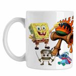 Casa si Gradina - Bucatarie si vesela - Cani si pahare - Cani si cesti - Cana Kendama Spongebob Flacari Plankton Squarepants Pantaloni Patrati CoolTrend, alba, 330ml - Infinity.ro
