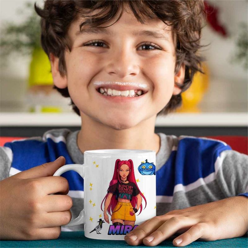 Casa si Gradina - Bucatarie si vesela - Cani si pahare - Cani si cesti - Cana Huntrix Mira Kpop Demon Hunters CoolTrend, alba, 330ml - Infinity.ro