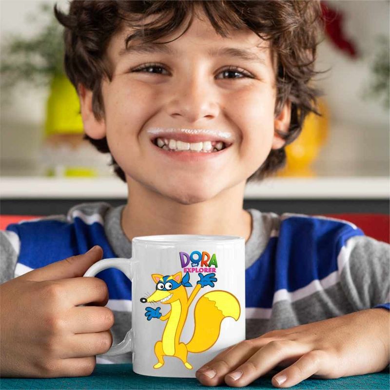 Casa si Gradina - Bucatarie si vesela - Cani si pahare - Cani si cesti - Cana Dora Exploratoarea Swiper Hotomanul, CoolTrend, alba, 330ml - Infinity.ro
