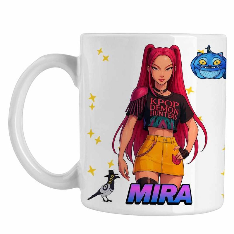 Casa si Gradina - Bucatarie si vesela - Cani si pahare - Cani si cesti - Cana Huntrix Mira Kpop Demon Hunters CoolTrend, alba, 330ml - Infinity.ro