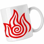Casa si Gradina - Bucatarie si vesela - Cani si pahare - Cani si cesti - Cana Avatar Firebender Element Simbol Maestru Focului, alba, 330ml - Infinity.ro