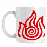 Casa si Gradina - Bucatarie si vesela - Cani si pahare - Cani si cesti - Cana Avatar Firebender Element Simbol Maestru Focului, alba, 330ml - Infinity.ro