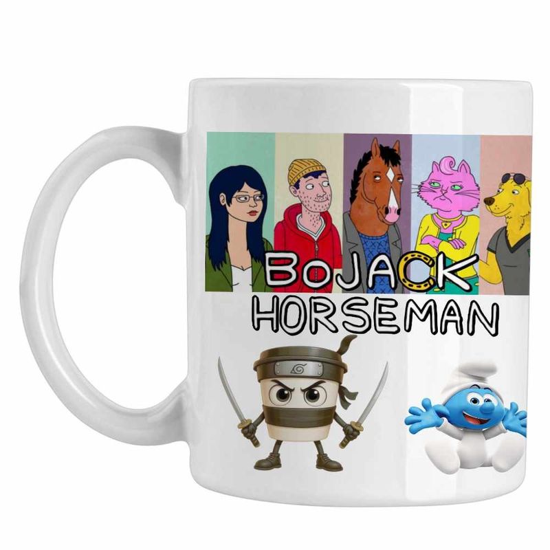 Casa si Gradina - Bucatarie si vesela - Cani si pahare - Cani si cesti - Cana BoJack Horseman Friends CoolTrend, alba, 330ml - Infinity.ro