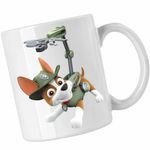 Casa si Gradina - Bucatarie si vesela - Cani si pahare - Cani si cesti - Cana Paw Patrol Tracker Patrula Catelusilor Geek, CoolTrend, alba, 330ml - Infinity.ro