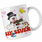 Casa si Gradina - Bucatarie si vesela - Cani si pahare - Cani si cesti - Cana Six Seven Om de Zapada Craciun 67 CoolTrend, alba, 330ml - Infinity.ro