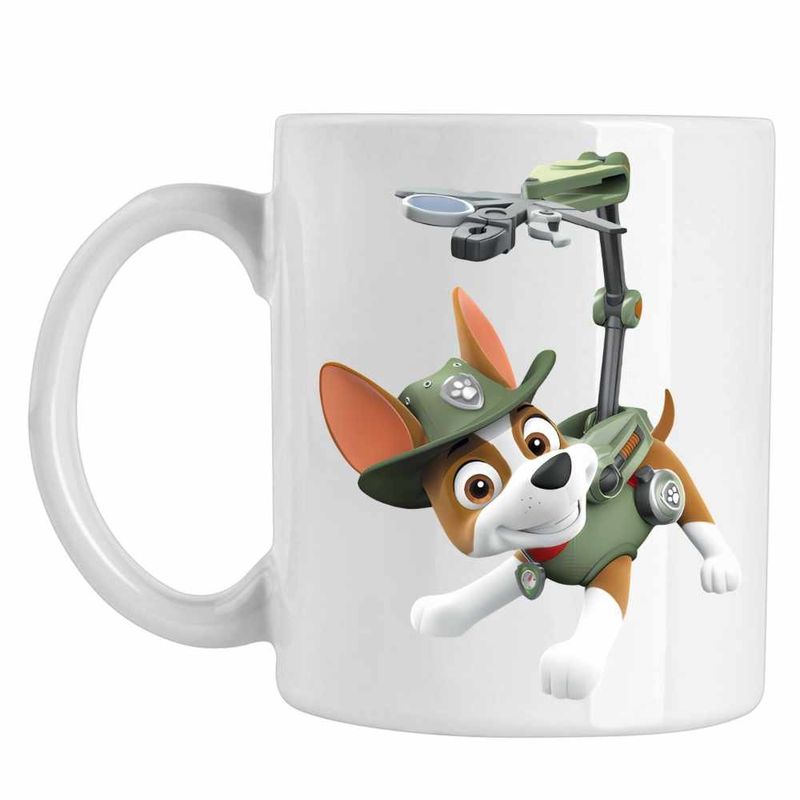 Casa si Gradina - Bucatarie si vesela - Cani si pahare - Cani si cesti - Cana Paw Patrol Tracker Patrula Catelusilor Geek, CoolTrend, alba, 330ml - Infinity.ro