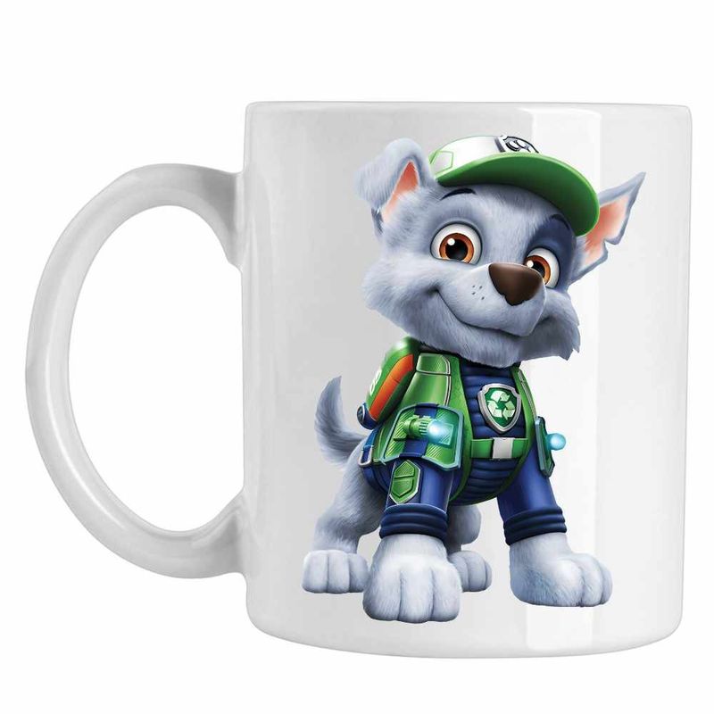 Casa si Gradina - Bucatarie si vesela - Cani si pahare - Cani si cesti - Cana Paw Patrol Rocky Patrula Catelusilor Pompier, CoolTrend, alba, 330ml - Infinity.ro