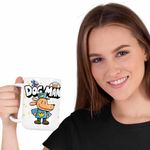 Casa si Gradina - Bucatarie si vesela - Cani si pahare - Cani si cesti - Cana Dog Man Captain Underpants Dav Pilkey Dogman CoolTrend, alba, 330ml - Infinity.ro