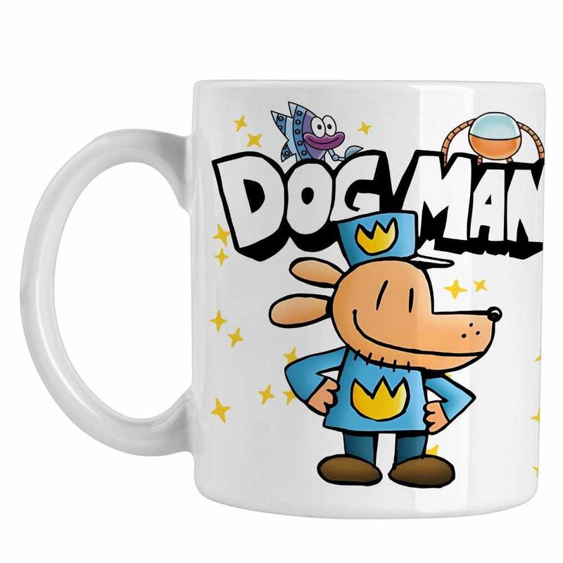 Casa si Gradina - Bucatarie si vesela - Cani si pahare - Cani si cesti - Cana Dog Man Captain Underpants Dav Pilkey Dogman CoolTrend, alba, 330ml - Infinity.ro