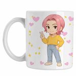 Casa si Gradina - Bucatarie si vesela - Cani si pahare - Cani si cesti - Cana Huntrix Saja Boys Romance Kpop CoolTrend, alba, 330ml - Infinity.ro