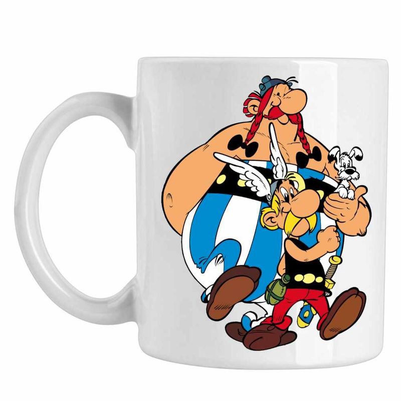 Casa si Gradina - Bucatarie si vesela - Cani si pahare - Cani si cesti - Cana Asterix Obelix Dogmatix Caesar Cleopatra, CoolTrend, alba, 330ml - Infinity.ro