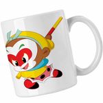 Casa si Gradina - Bucatarie si vesela - Cani si pahare - Cani si cesti - Cana Sun Wukong Journey Vest Desene, alba, 330ml - Infinity.ro