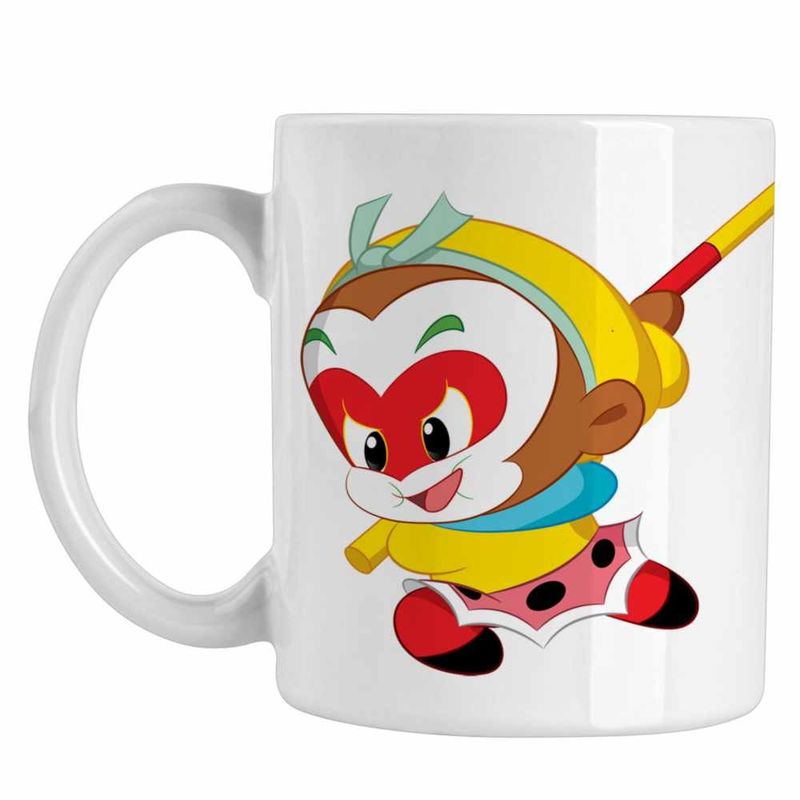 Casa si Gradina - Bucatarie si vesela - Cani si pahare - Cani si cesti - Cana Sun Wukong Journey Vest Desene, alba, 330ml - Infinity.ro