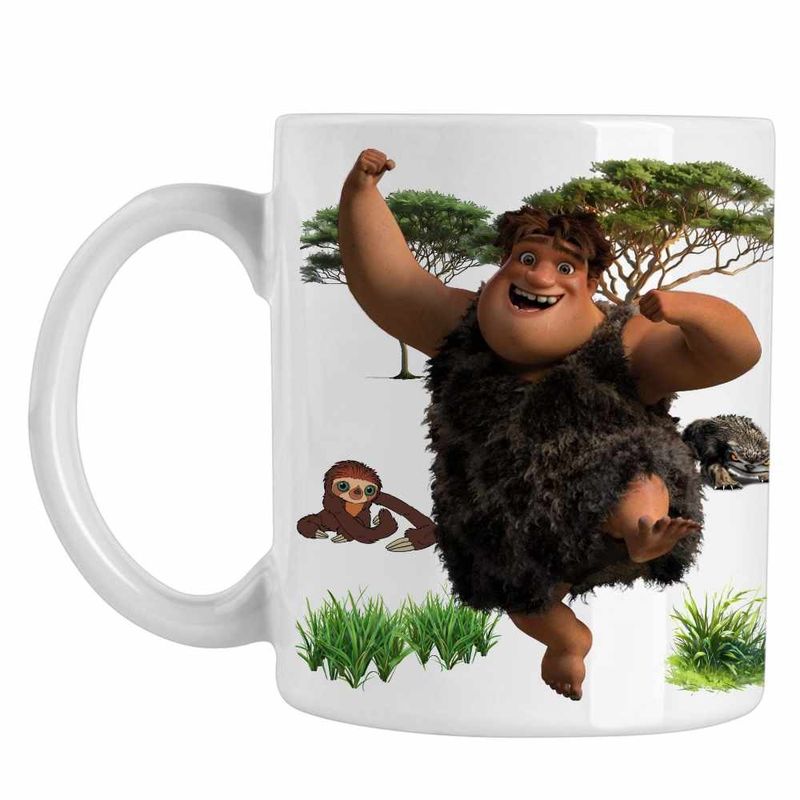 Casa si Gradina - Bucatarie si vesela - Cani si pahare - Cani si cesti - Cana The Croods Thunk Familia Crood Epoca de Piatra CoolTrend, alba, 330ml - Infinity.ro