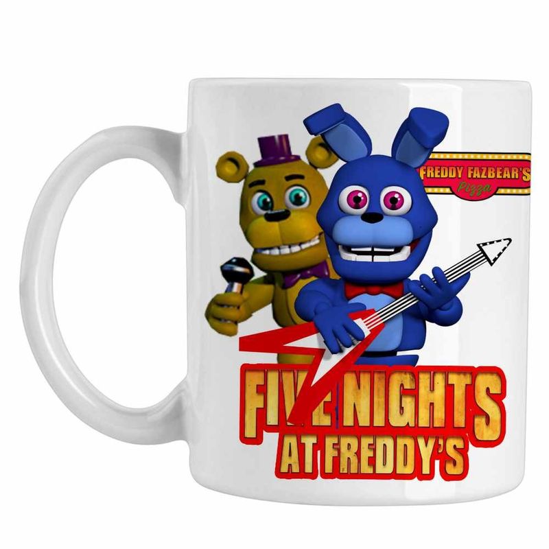 Casa si Gradina - Bucatarie si vesela - Cani si pahare - Cani si cesti - Cana Fnaf Bonnie Five Nights at Freddy Horror Halloween CoolTrend, alba, 330ml - Infinity.ro