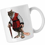 Casa si Gradina - Bucatarie si vesela - Cani si pahare - Cani si cesti - Cana Testoasele Ninja Sensei Master Splinter Sobolan Batran, CoolTrend, alba, 330ml - Infinity.ro