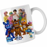 Casa si Gradina - Bucatarie si vesela - Cani si pahare - Cani si cesti - Cana Fnaf Saja Boys Huntrix Five Nights at Freddy Horror Halloween CoolTrend, alba, 330ml - Infinity.ro