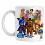 Casa si Gradina - Bucatarie si vesela - Cani si pahare - Cani si cesti - Cana Fnaf Saja Boys Huntrix Five Nights at Freddy Horror Halloween CoolTrend, alba, 330ml - Infinity.ro